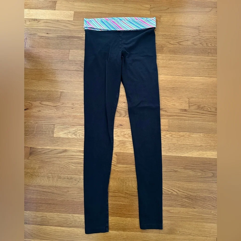 Victoria’s Secret Pink Women’s Size Medium Long Black Leggings. - Picture 2 of 5